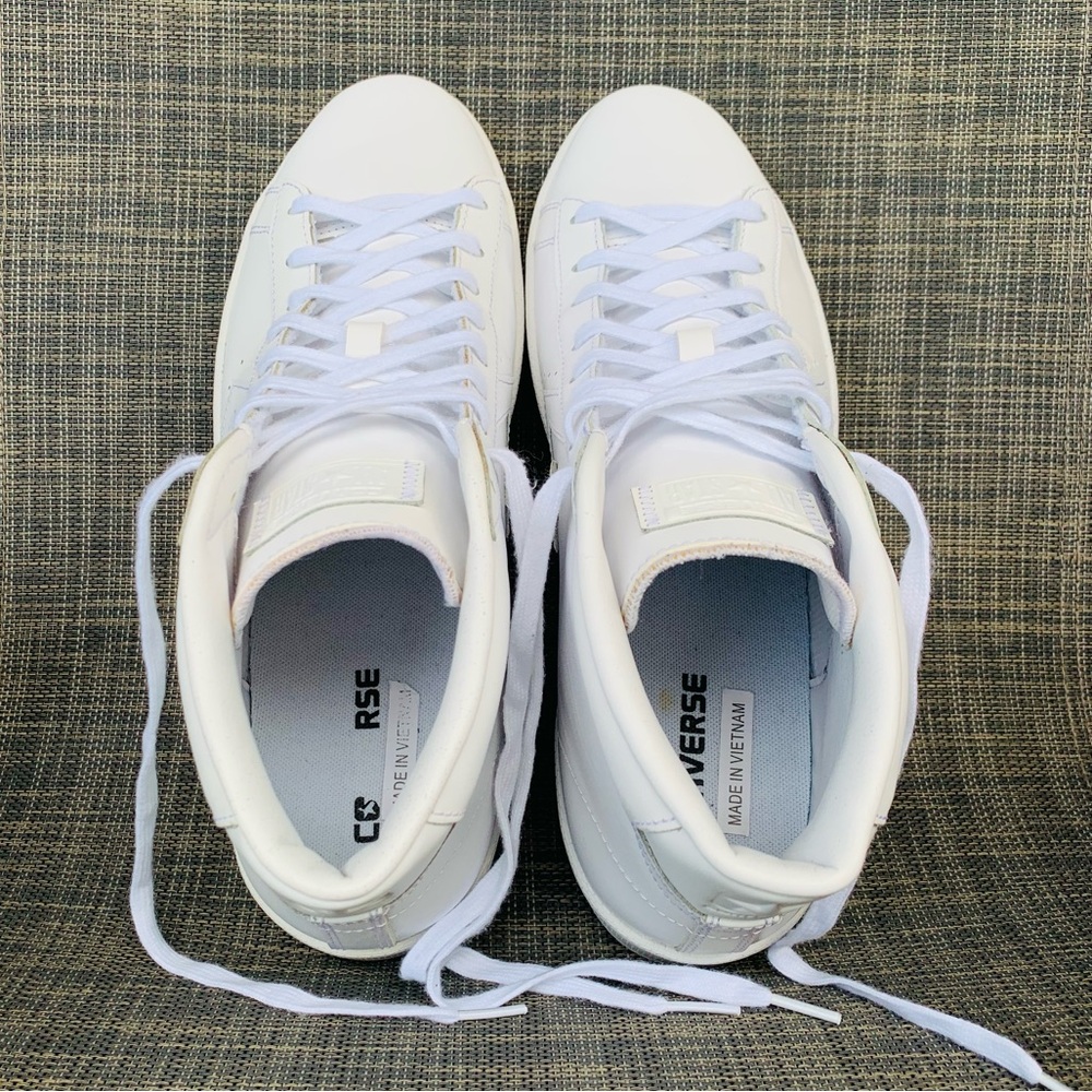 Converse White High-Top Leather Sneakers - Picture 13 of 14